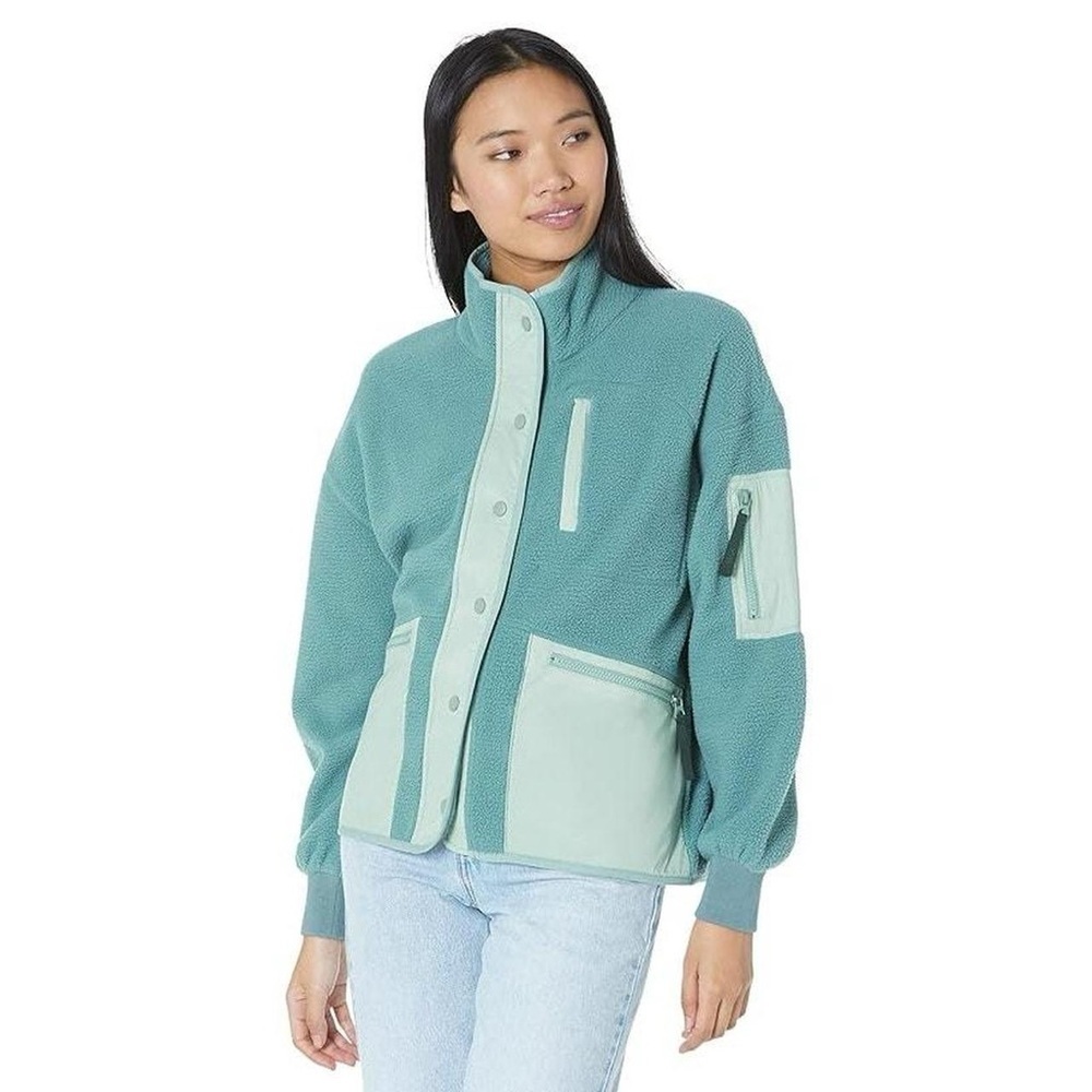 Madewell MWL (Re)sourced Sherpa Snap-Front Jacket NWT Size Medium